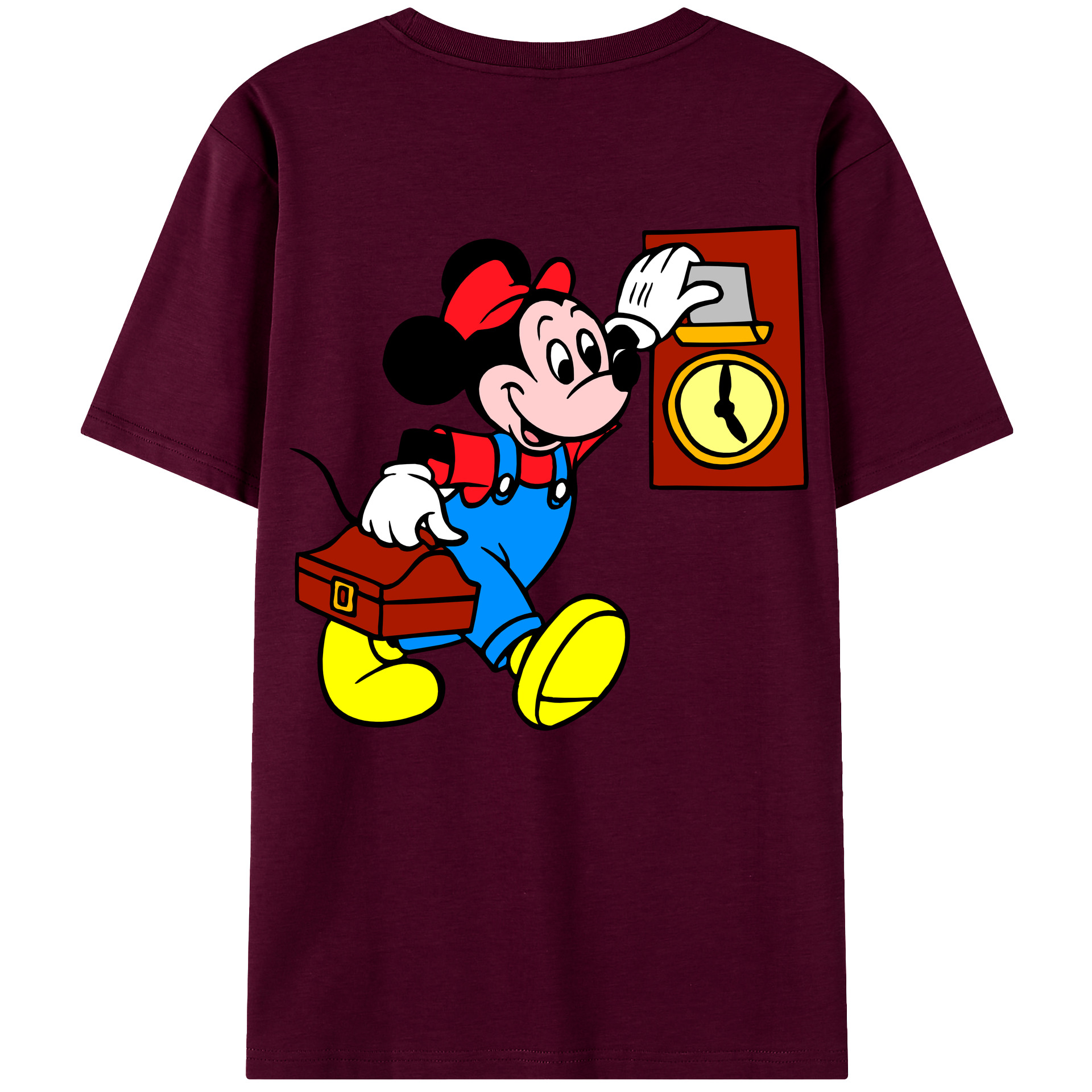 （画像用） ミッキーマウス Mickey Mouse レディース半袖Tシャツ(バックプリント)